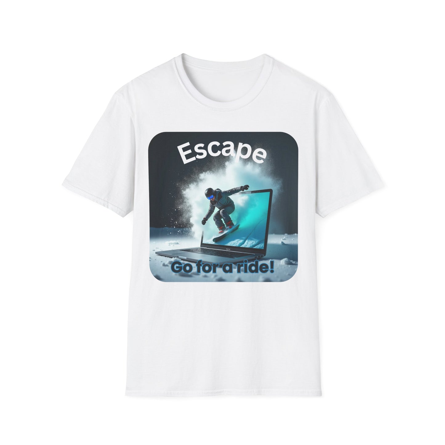 Escape Snowboard Unisex Softstyle T-Shirt